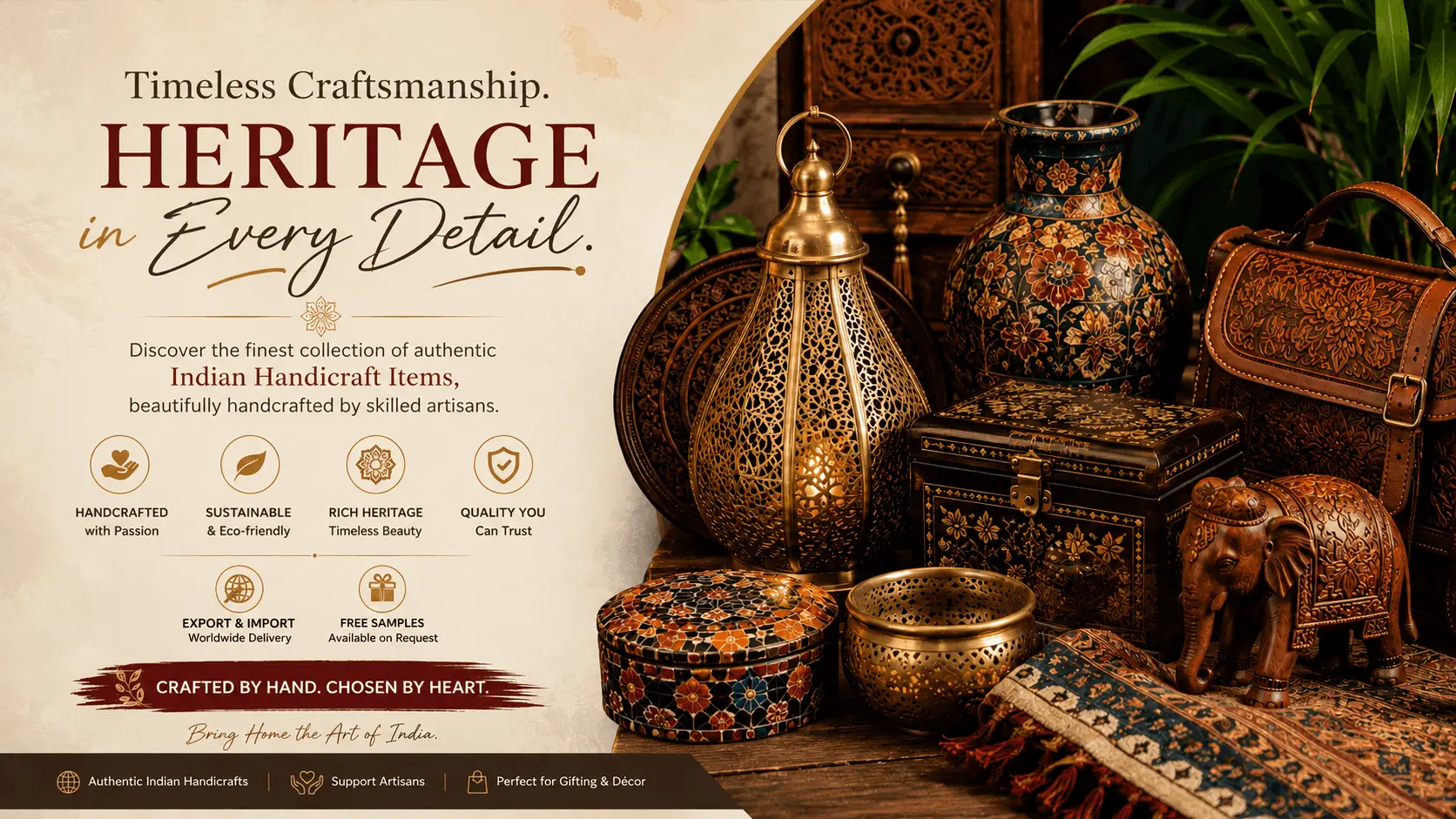 Trade Horizon Handicraft Items Export Banner